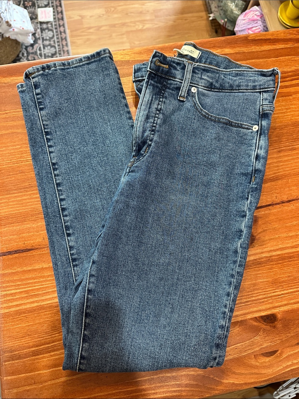 Madewell Straight-Leg Denim Jeans in Medium Blue
